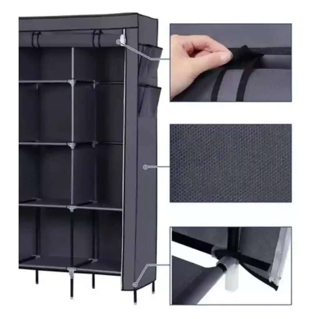 Armario De Tela Modular Con 4 Compartimentos