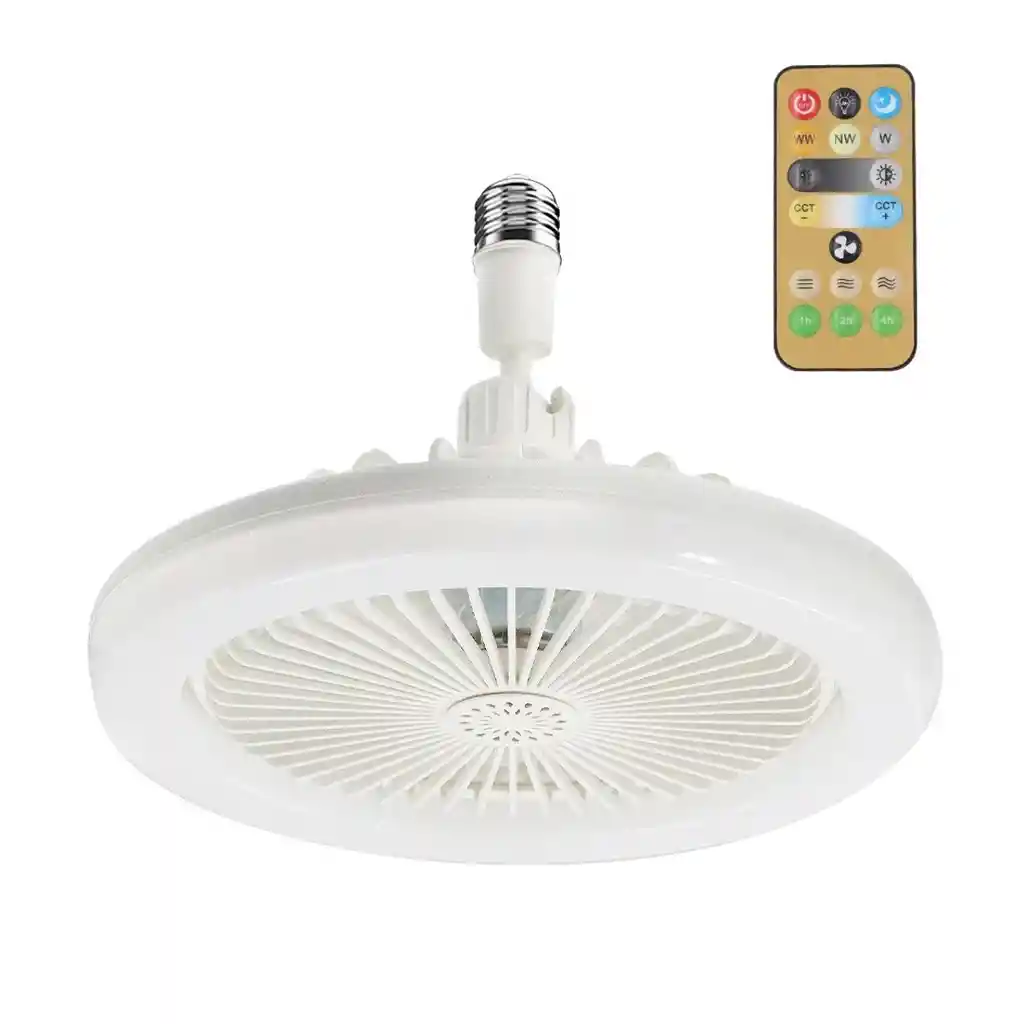 Bombillo Ventilador 2 En 1 Para Aire Fresco Y Luz