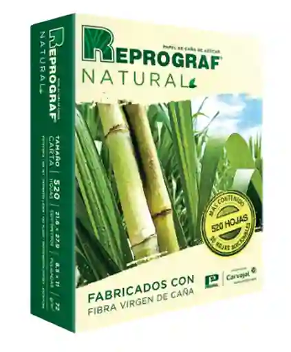 Resma Papel Carta Reprograf Ecológica 72gr Natural