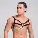 Arnés De Pecho Mirko Negro Dorado Pali Lenceria Masculina