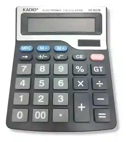 Calculadora Kadio Kd-9633b Grande Negra