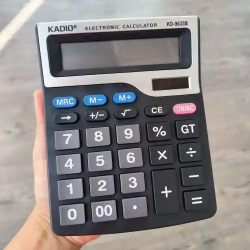 Calculadora Kadio Kd-9633b Grande Negra