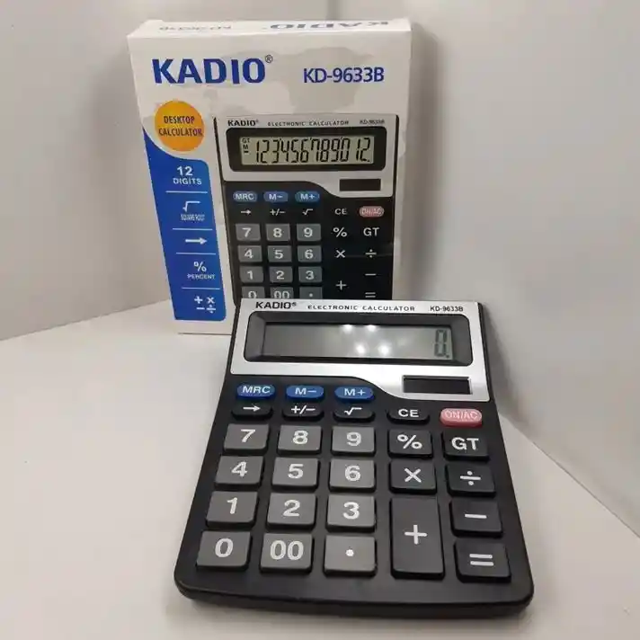Calculadora Kadio Kd-9633b Grande Negra