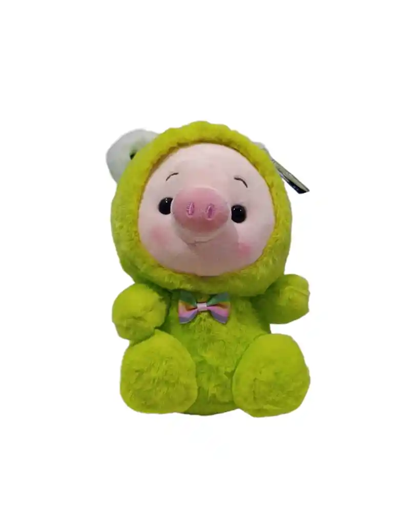 Peluche Muñeco Juguete Con Diseño De Cerdito O Cerdo Con Pijama De Sapo O Rana