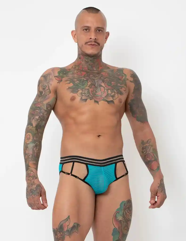 Jockstrap Kenai Talla L Turquesa Pali Con Abertura Suspensorio Masculino