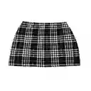 Falda Plaid Para Mujer Color Negro Con Blanco Talla Xs
