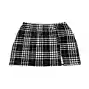 Falda Plaid Para Mujer Color Negro Con Blanco Talla Xs