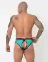 Jockstrap Kenai Talla L Turquesa Pali Con Abertura Suspensorio Masculino