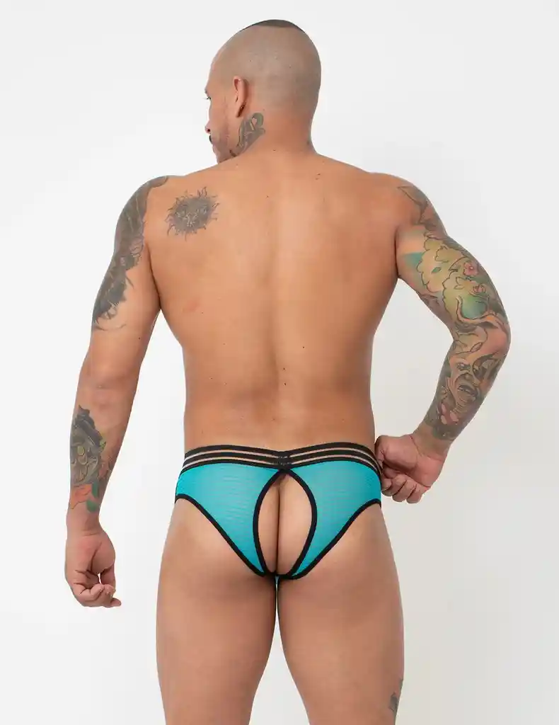 Jockstrap Kenai Talla L Turquesa Pali Con Abertura Suspensorio Masculino