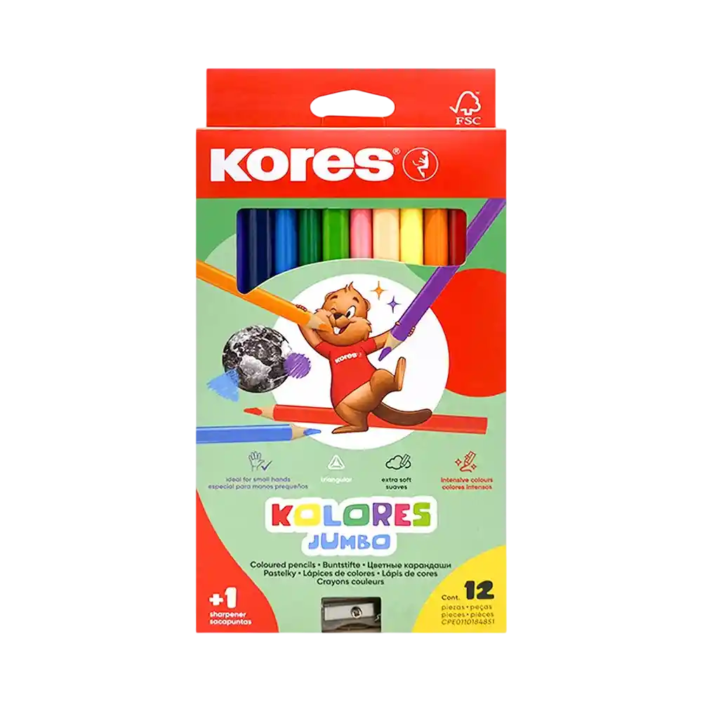 Colores Kores Jumbo X 12 Und