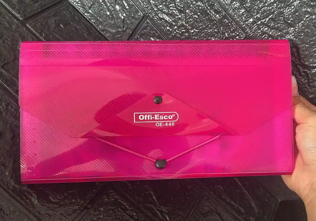 Carpeta Archivador 13 Bolsillos 1/2 Carta Fucsia