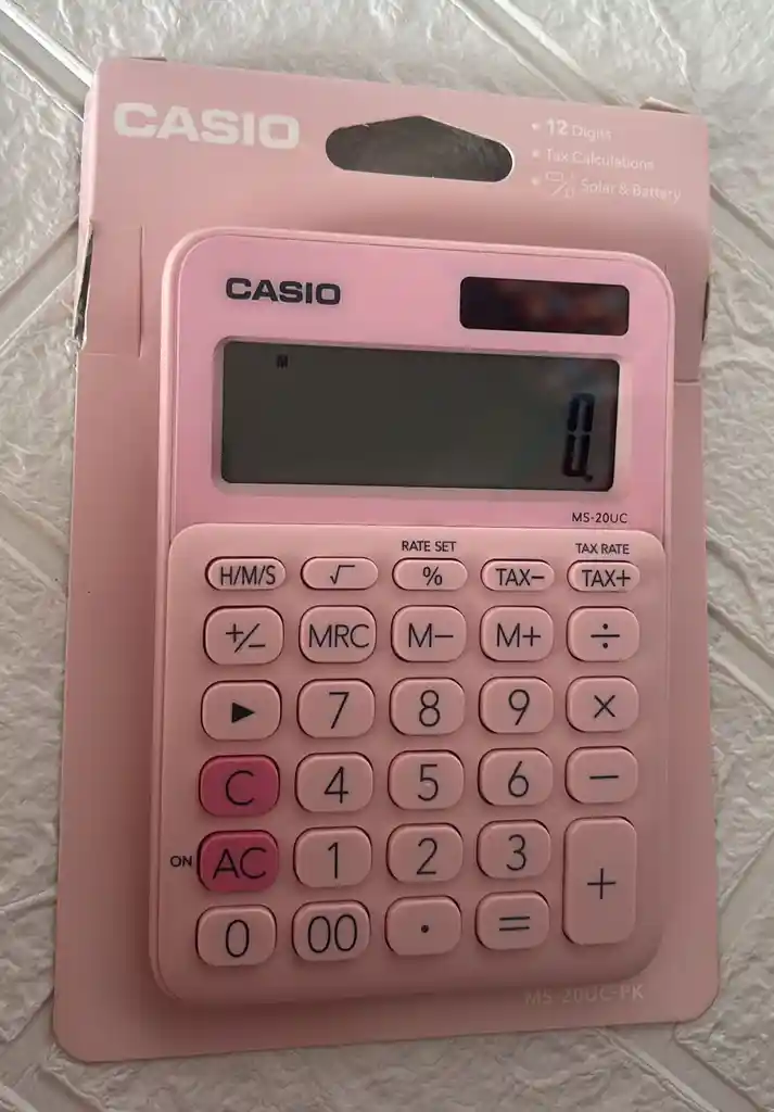 Calculadora Casio Ms-20uc-pk Rosada