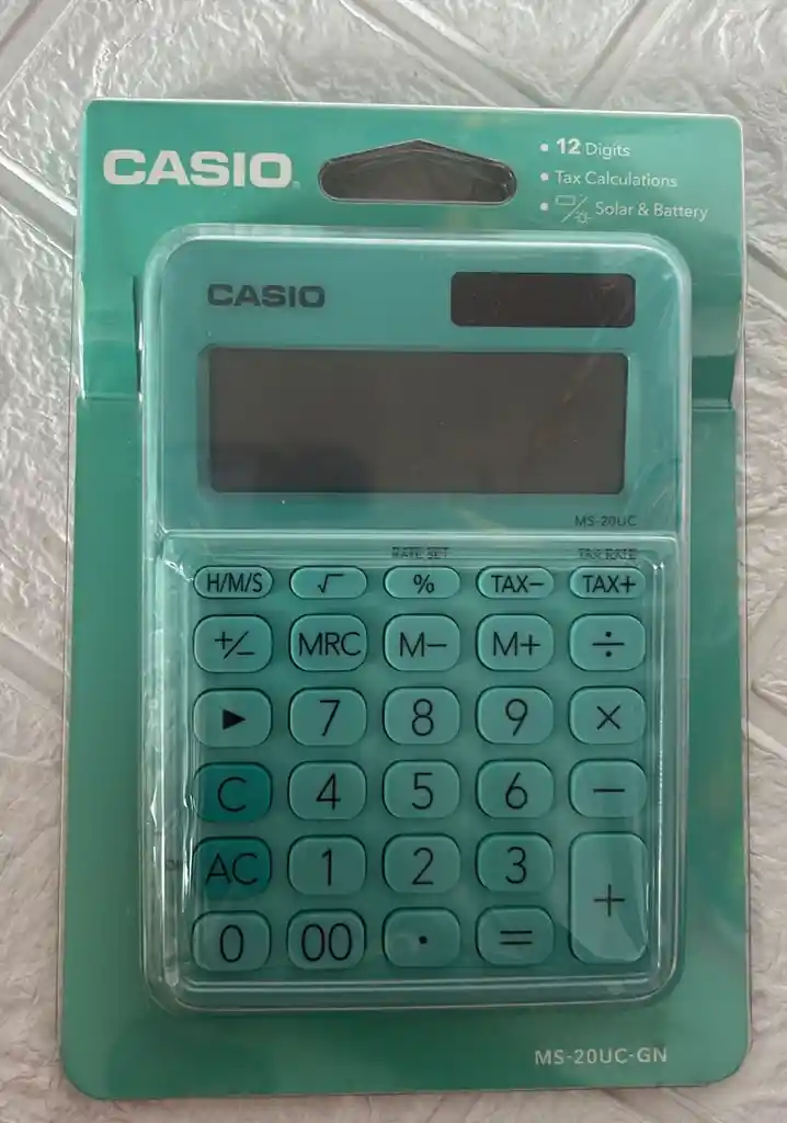 Calculadora Casio Ms-20uc-gn Verde