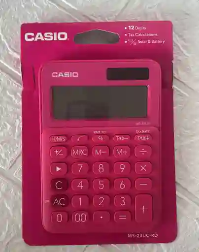 Calculadora Casio Ms-20uc-rd Fucsia