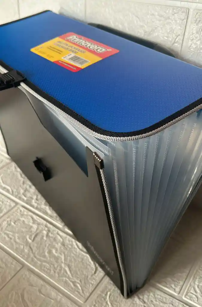 Carpeta Archivador 13 Bolsillos Oficio Azul