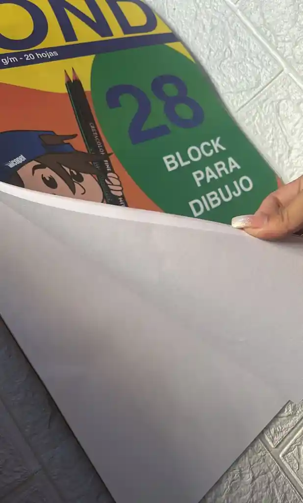 Block Bond Para Dibujo 1/4 (( 35*50 Cm )) 20 Hojas