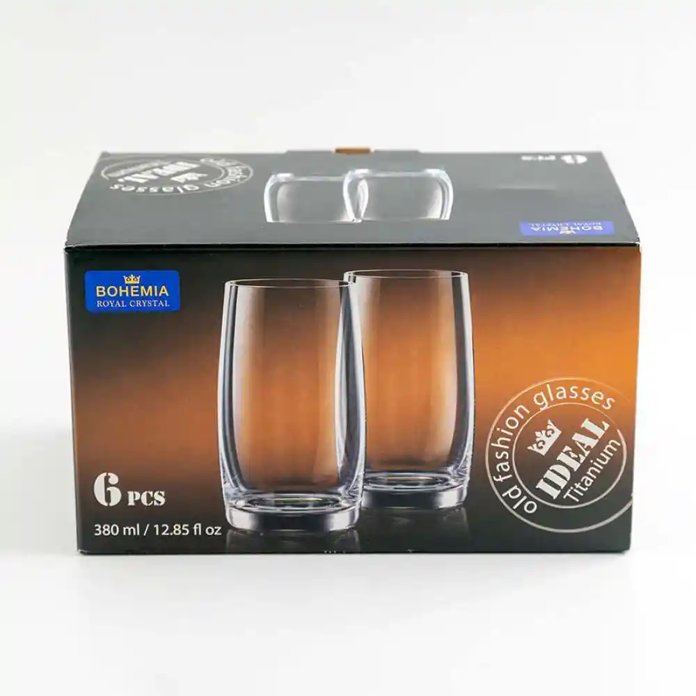 Vasos Bohemia Setx6 Ideal 380ml En Cristal