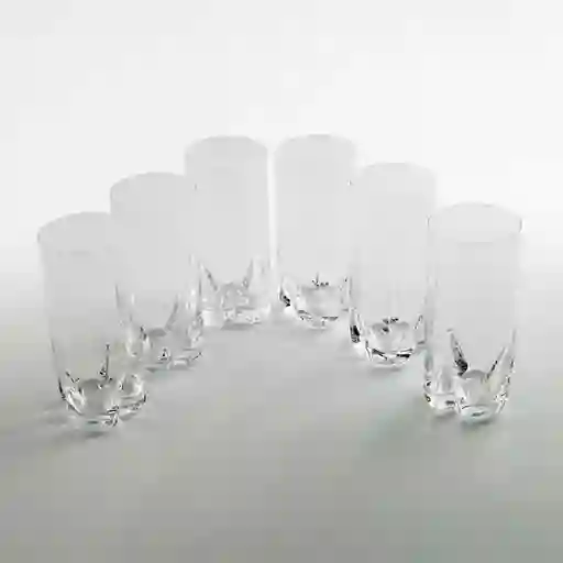 Vaso Largo Bohemia Trio Setx6 470ml En Cristal