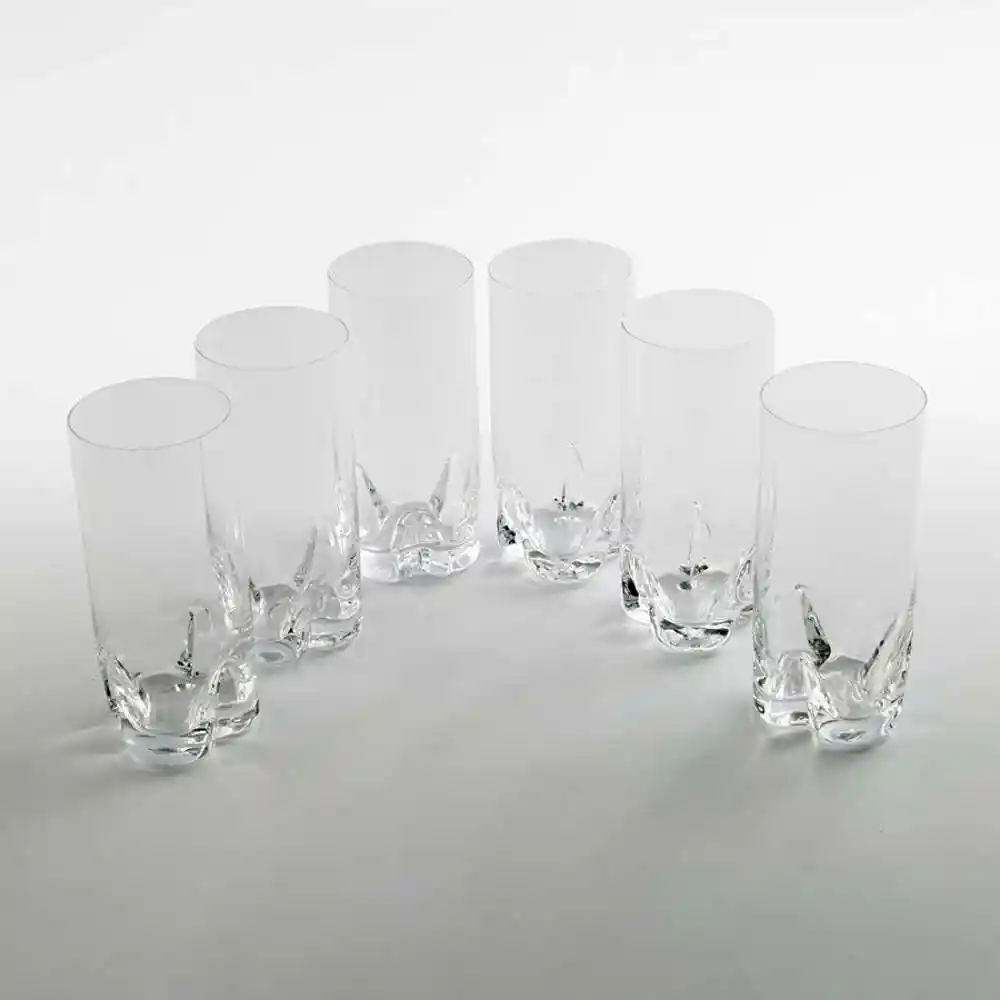 Vaso Largo Bohemia Trio Setx6 470ml En Cristal