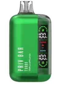 Vaporizador Priv Bar Turbo Blue Razz Lemon 15000puff + Vaporizador Priv Bar Turbo Kiwi Strawberry Bubble Gum 15000 Pff + Vaporizador Priv Bar Triple Apple Ice 15000 Puffs