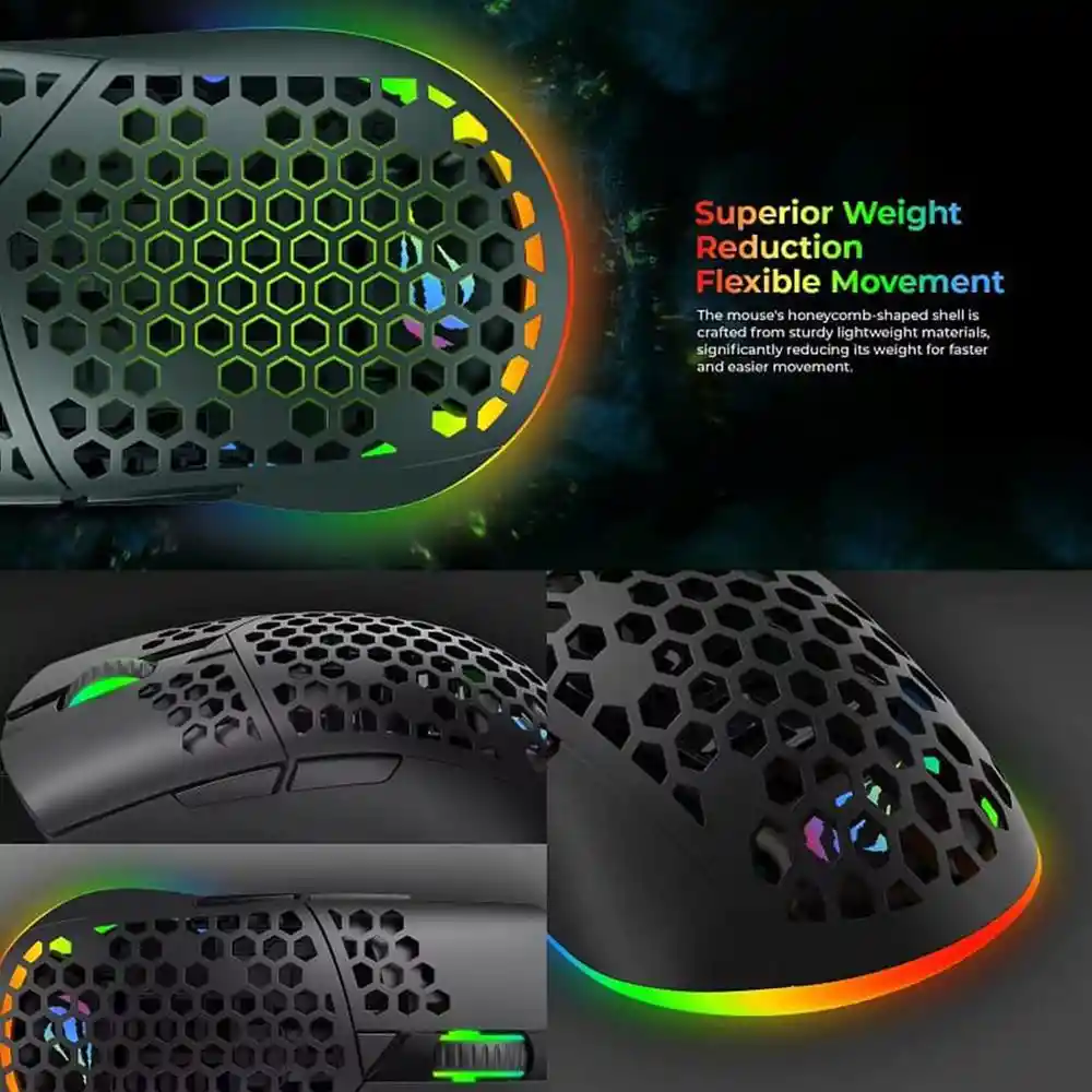Mouse Gamer Havit Ms1036 Con Diseño Perforado Y Software 🖱️🛑