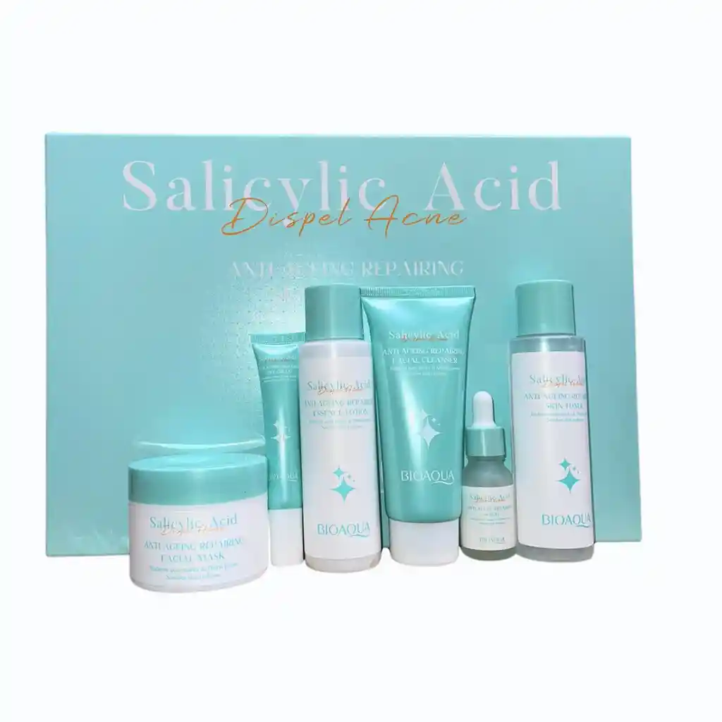 Kit Facial De Acido Salicilico – Dispel Acné 6 Pcs
