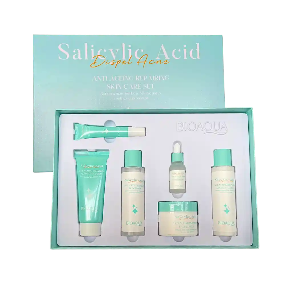 Kit Facial De Acido Salicilico – Dispel Acné 6 Pcs