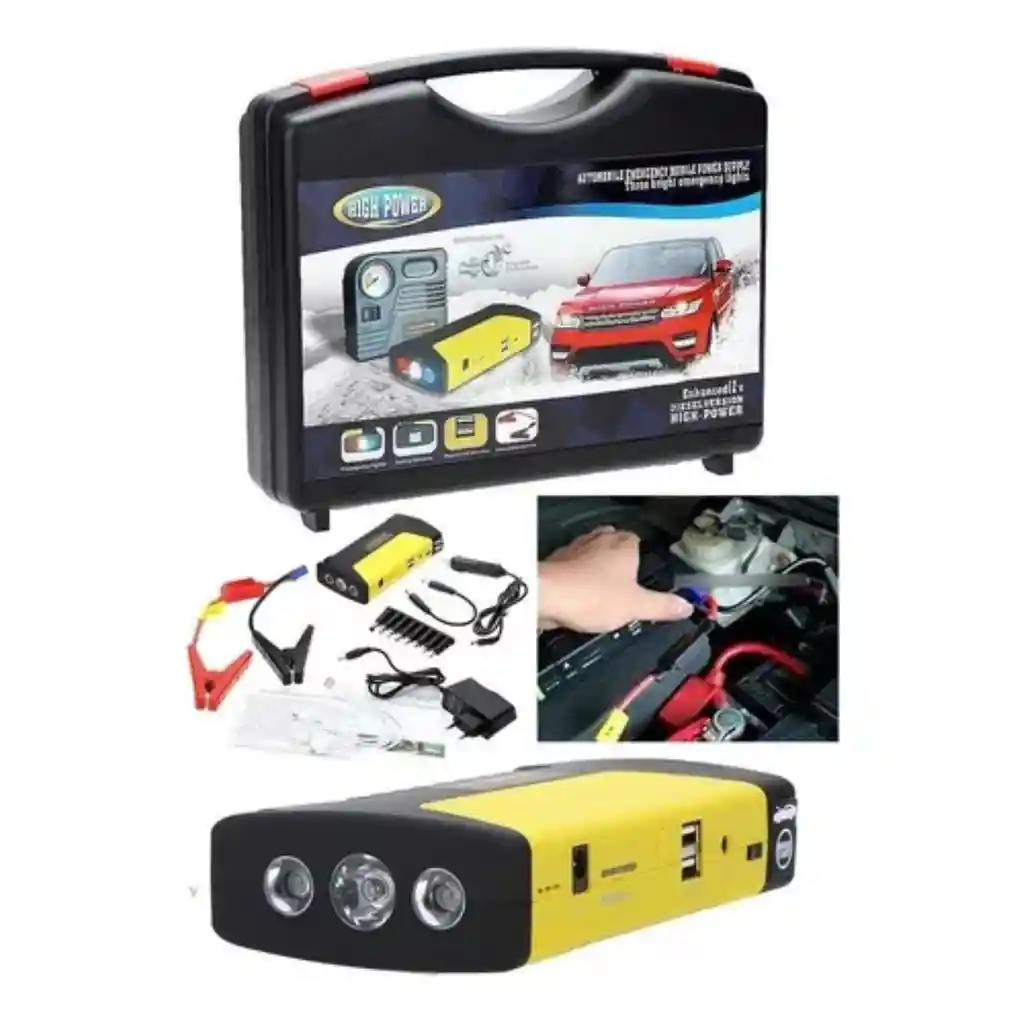 Iniciador De Batería Jump Starter Powerbank Cargador Lintern