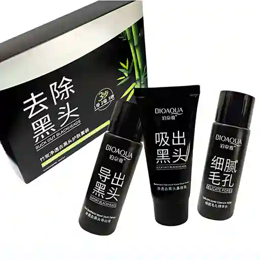 Kit De Bamboo Y Carbon Activado Para Puntos Negros – 3pcs