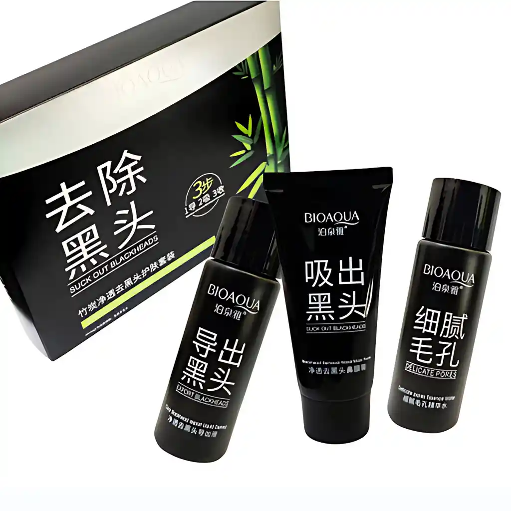 Kit De Bamboo Y Carbon Activado Para Puntos Negros – 3pcs