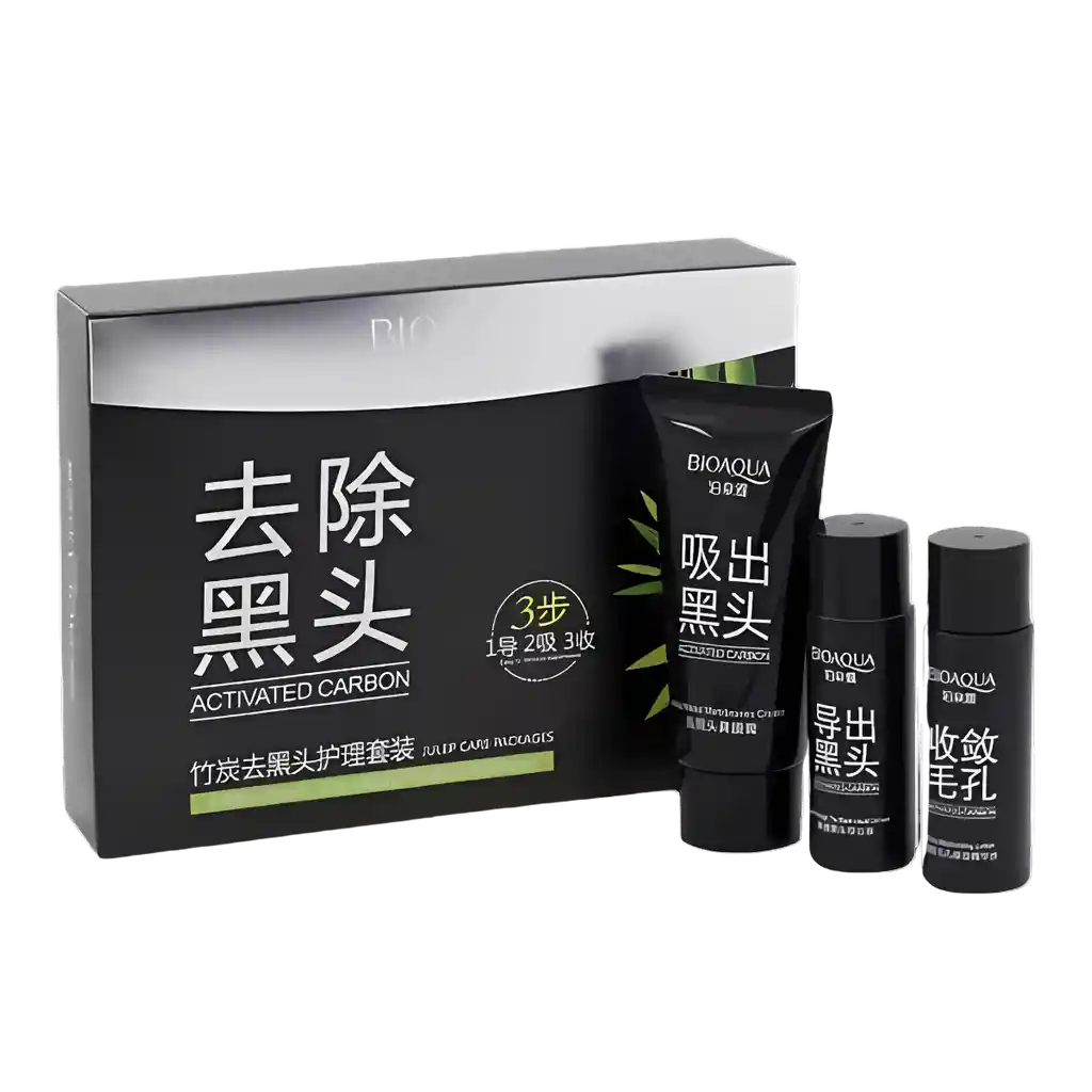 Kit De Bamboo Y Carbon Activado Para Puntos Negros – 3pcs