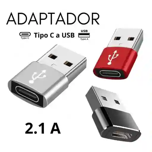 Adaptador Otg Convertidor Tipo C A Usb 2.1 A
