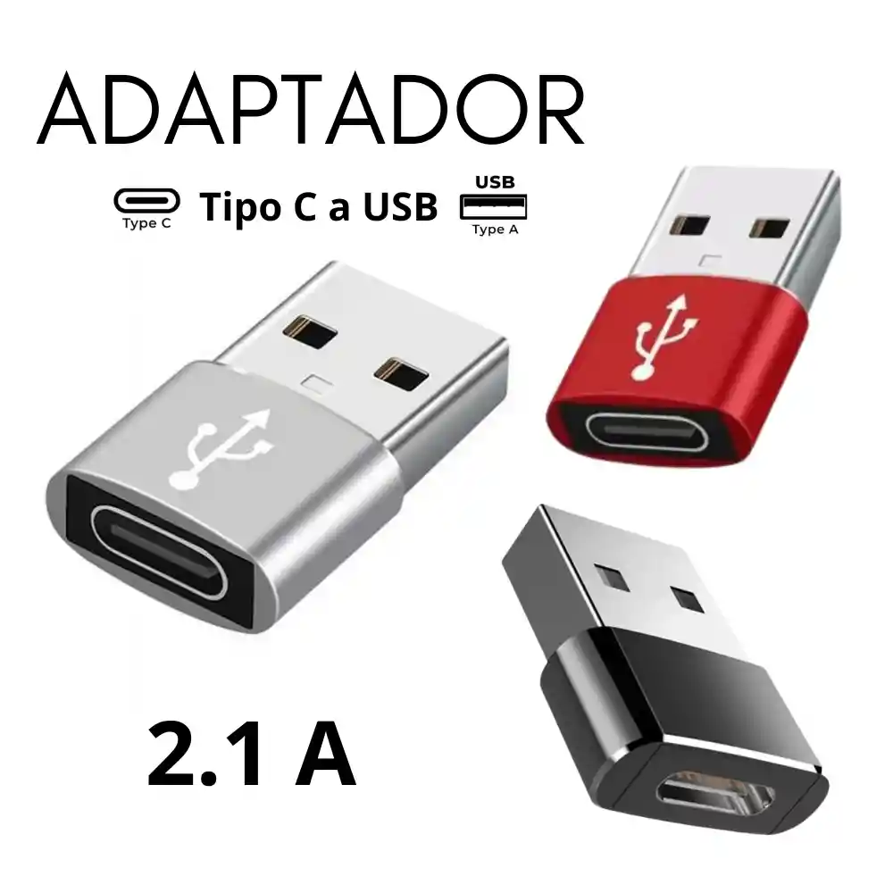 Adaptador Otg Convertidor Tipo C A Usb 2.1 A