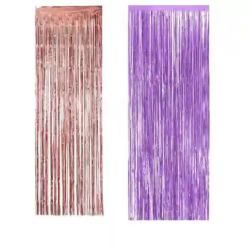 Cortina De Fiesta Tonos Femeninos Color Lila O Fucsia