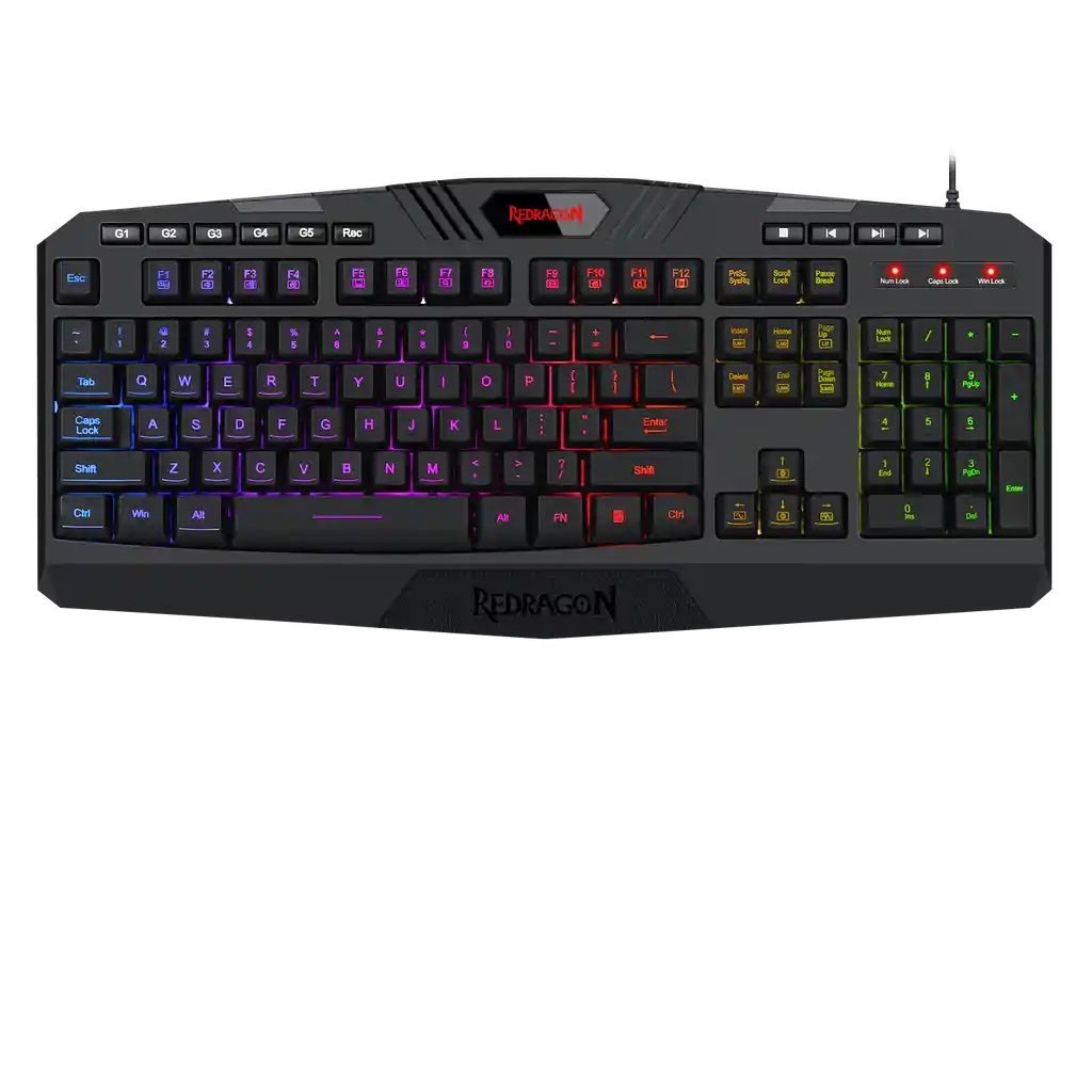 Teclado Gamer Redragon K503a Rgb Harpe Pro Macros Multimedia