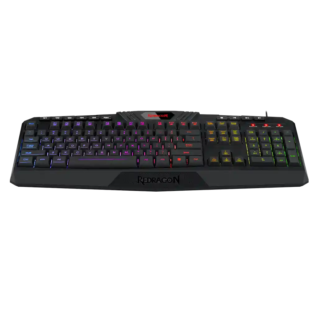 Teclado Gamer Redragon K503a Rgb Harpe Pro Macros Multimedia
