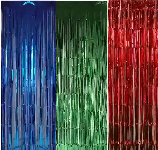 Cortina De Fiesta Tonos Masculinos ( Azul, Rojo, Verde )