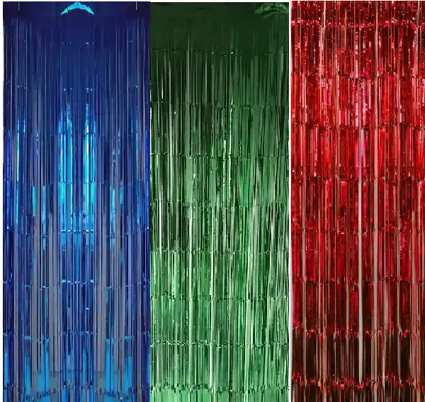 Cortina De Fiesta Tonos Masculinos ( Azul, Rojo, Verde )