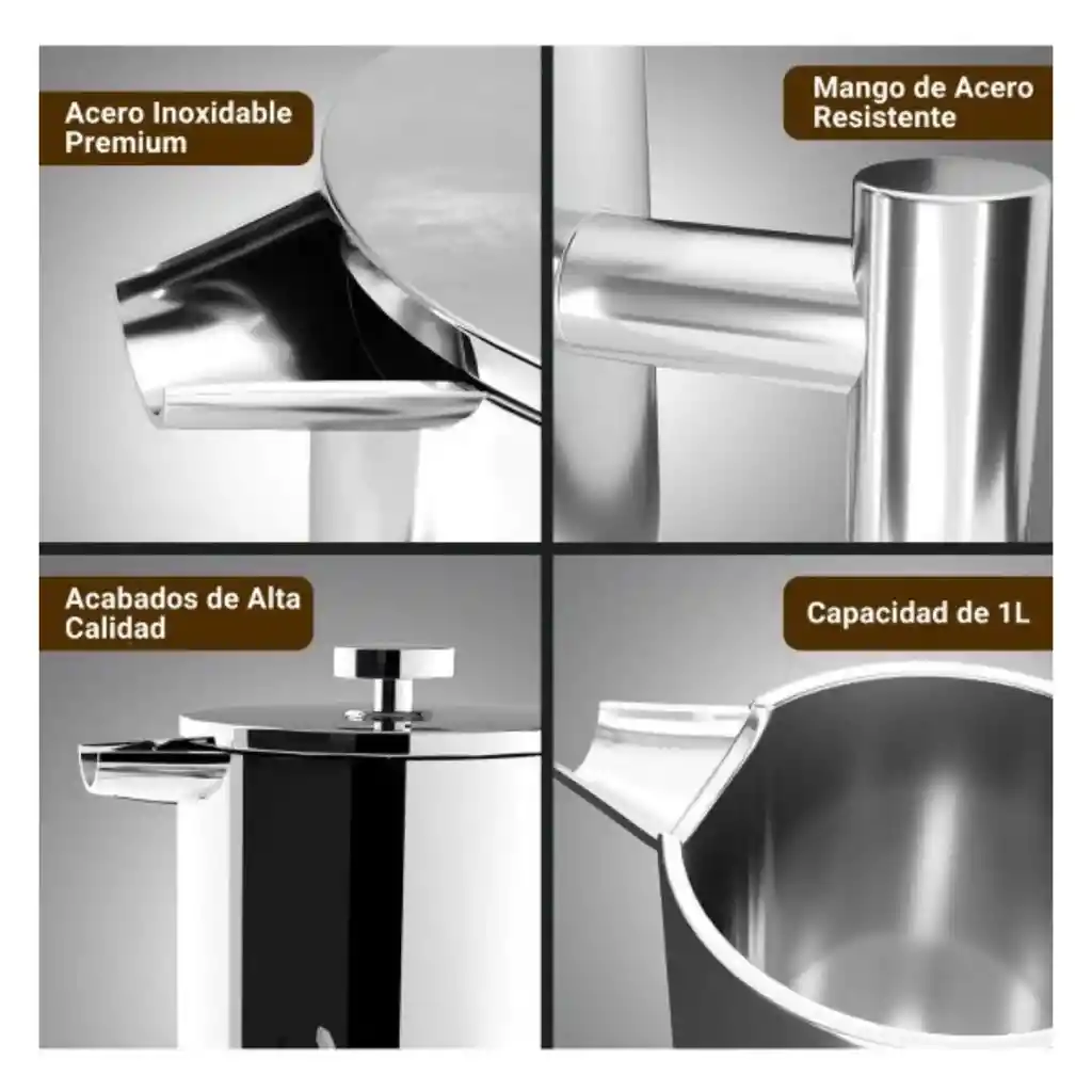 Cafetera Prensa Francesa Acero Toma Agradable Café 350ml