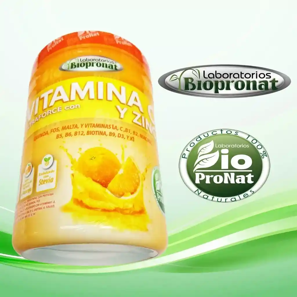 Vitamina C Con Zinc Vitamina B 500g Biopronat