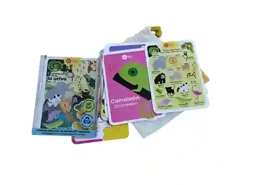 Juego Tarjetas Didácticas Animales Selva Estimulación Niños