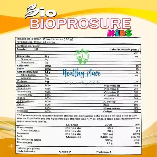 Multivitamínico Para Niños Bioprosure Kids 700g