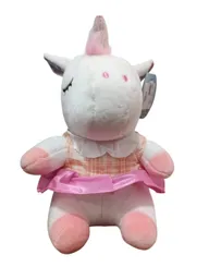 Peluche Muñeco Juguete Con Diseño De Unicornio Rosado O Blanco