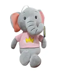 Peluche Muñeco Juguete Con Diseño De Elefante Con Saco De Color Rosado O Verde Menta