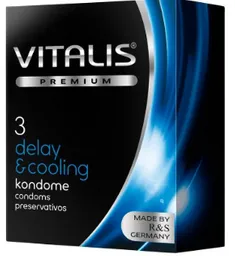 Condón Vitalis Cooling Retardante Y Sensación Fría X 3 Unidades