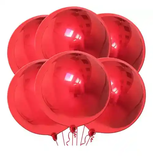 Globo Metalizado Rojo R12 X50 Unidades