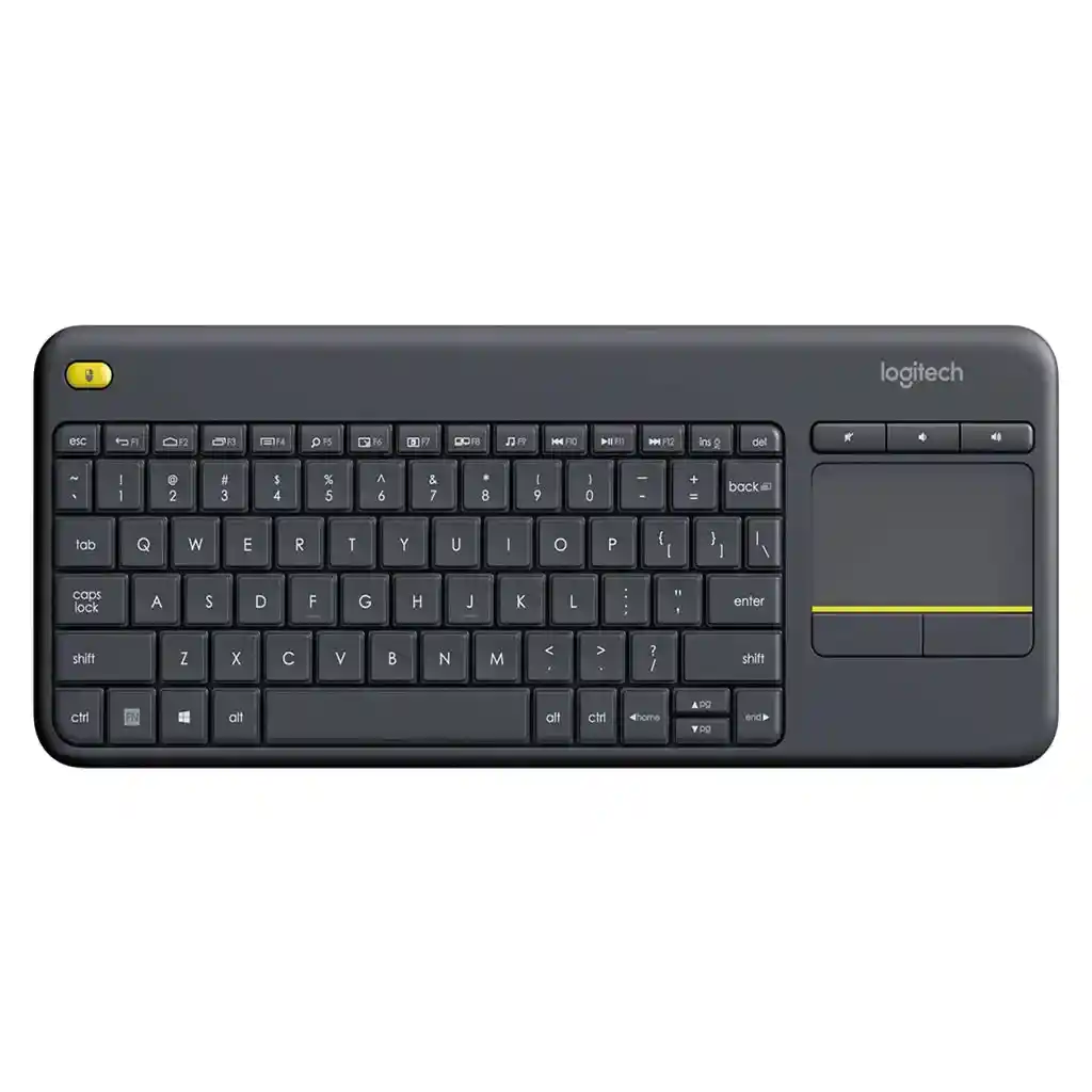 Logitech K400 Plus, Teclado Inalámbrico Touch, Pc Android Tv