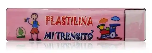 Plastilina En Barra Color Rosado 55 Gr Mi Trencito