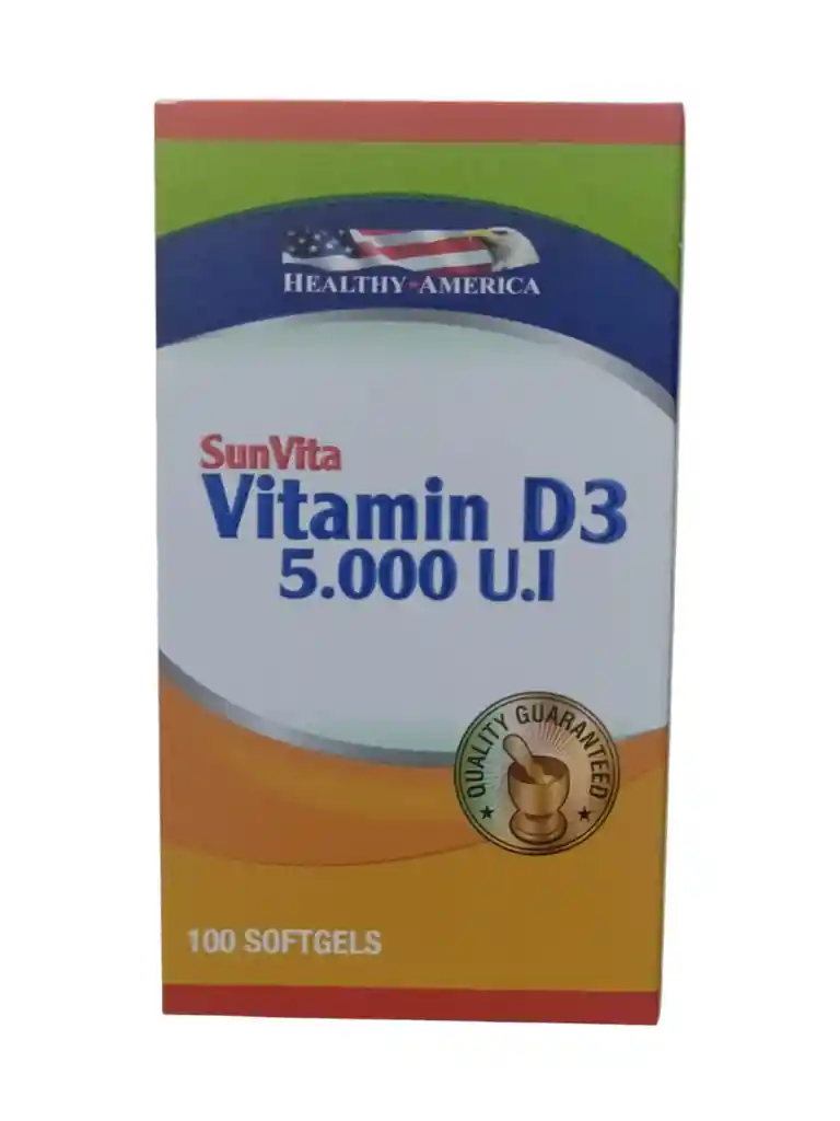 Vitamina D3 5000 U.i X 100 Softgels Healthy America