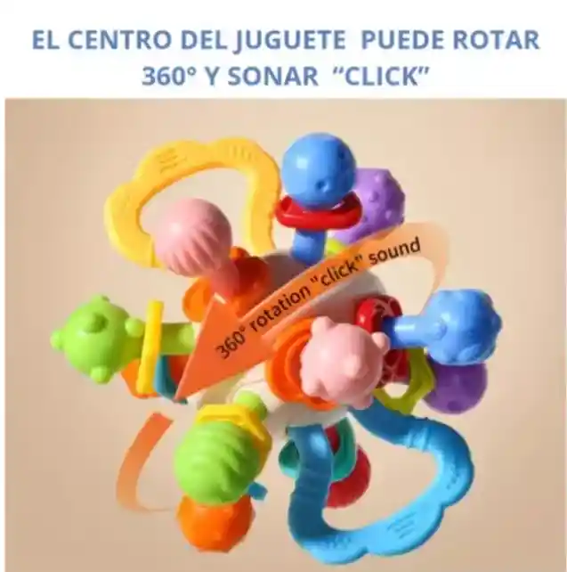 Juguete Sensorial Montessori Rasca Encias Mordedor
